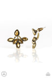 A Force To BEAM Reckoned With - Brass - Jacket Earrings - Paparazzi Accessories