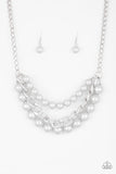 Empire State Empress - Silver - Pearl - Necklace - Paparazzi Accessories