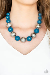 Floral Fusion - Blue - Bead - Necklace - Paparazzi Accessories
