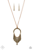 You Wouldn't FLARE! - Brass - Necklace - Fashion Fix May 2021 - Paparazzi Accessories
