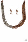 Flashy Fashion - Copper - Seed Bead - Necklace - Paparazzi Accessories