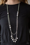 Modern Musical - Silver - Pearl - Necklace - Paparazzi Accessories