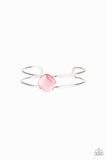 Turn Up The Glow - Pink - Moonstone - Cuff Bracelet - Paparazzi Accessories