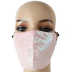 Iridescent Sequin Cotton Face Mask