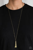 Prized Pendulum - Brass - Necklace - Paparazzi Accessories