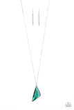 Ultra Sharp - Green - Triangle - Necklace - Paparazzi Accessories