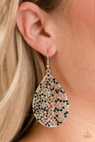 Hustle and Bustle - Black - Earrings - Paparazzi Accessories
