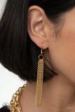 SCARFed for Attention - Gold - Necklace - Paparazzi Accessories