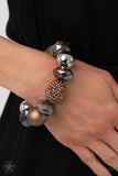 All Cozied Up  - Copper - Stretch Bracelet - Paparazzi Accessories