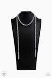 SCARFed for Attention - Silver - Necklace - Paparazzi Accessories