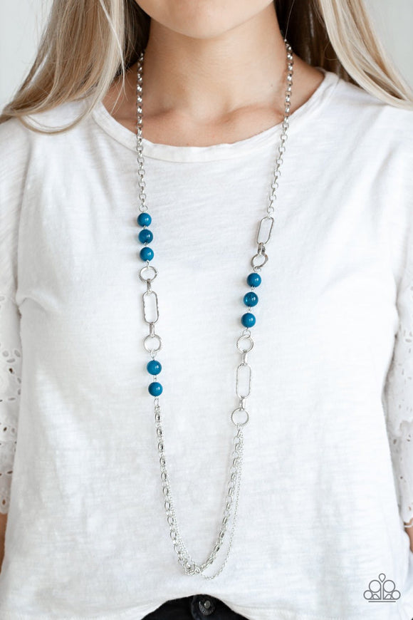 CACHE Me Out - Blue - Bead - Necklace - Paparazzi Accessories