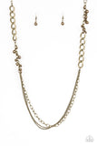 Mega Megacity - Brass - Bead - Necklace - Paparazzi Accessories