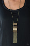 Watch Your Step - Brass - Necklace - Paparazzi Accessories