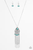 Whimsically Western - Blue - Necklace - Paparazzi Accessories