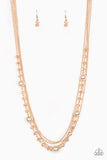 High Standards - Gold - Iridescent Bead - Necklace - Paparazzi Accessories