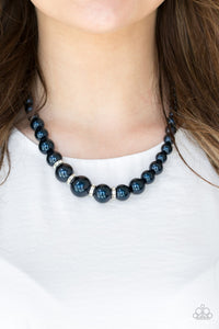 Party Pearls - Blue - Pearl Necklace - Paparazzi Accessories