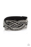 Bring On The Bling - Black - Wrap - Snap Bracelet - Paparazzi Accessories