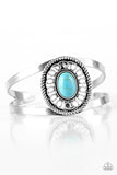 Deep In The TUMBLEWEEDS - Blue - Turquoise - Stone - Cuff Bracelet - Paparazzi Accessories