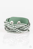 Bring On The Bling - Green - Wrap - Snap Bracelet - Paparazzi Accessories