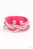Bring On The Bling - Pink - Wrap - Snap Bracelet - Paparazzi Accessories