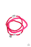 Really Romantic - Pink - Heart - Stretch Bracelet - Paparazzi Accessories