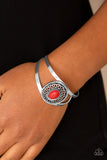Deep In The TUMBLEWEEDS - Red - Stone - Cuff Bracelet - Paparazzi Accessories