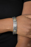 Southern Borders - Yellow - Stretch Bracelet - Paparazzi Accessories