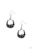 Table For Two - Black - Teardrop - Earrings - Paparazzi Accessories