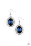Paparazzi Only Fame In Town - Blue - Earrings - Paparazzi Accessories