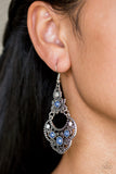 Garden State Glow - Blue - Earrings - Paparazzi Accessories