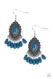 Private Villa - Blue - Bead - Earrings - Paparazzi Accessories