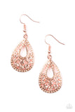 Sparkling Stardom - Copper - Earrings - Paparazzi Accessories