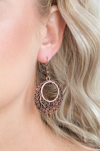 Grapevine Glamorous - Copper - Earrings - Paparazzi Accessories
