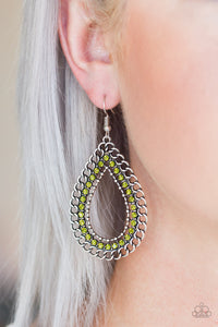 Mechanical Marvel - Green - Earrings - Paparazzi Accessories