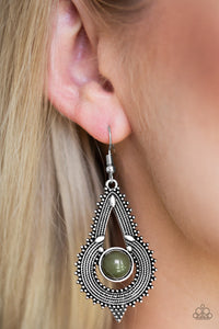 Zoomin Zumba - Green - Earrings - Paparazzi Accessories