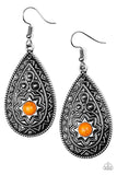 Summer Sol - Orange - Stone - Earrings - Paparazzi Accessories