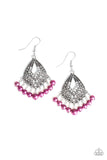 Gracefully Gatsby - Purple - Pearl - Earrings - Paparazzi Accessories