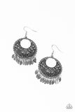 Far Off Horizons - Silver - Earrings - Paparazzi Accessories