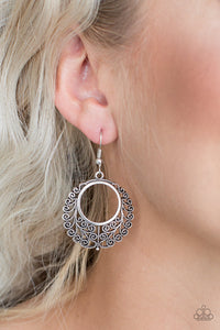 Grapevine Glamorous - Silver - Earrings - Paparazzi Accessories