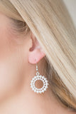 Wreathed In Radiance - White - Pearl - Earrings - Paparazzi Accessories