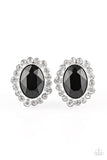 Hold Court - Black - Post - Stud Earrings - Paparazzi Accessories