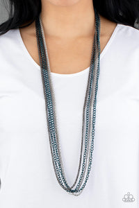 Colorful Calamity - Blue - Necklace - Paparazzi Accessories