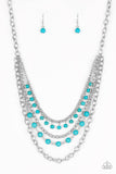 Ground Forces - Blue - Turquoise - Necklace - Paparazzi Accessories