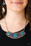 Feeling Inde-PENDANT - Blue - Necklace - Paparazzi Accessories