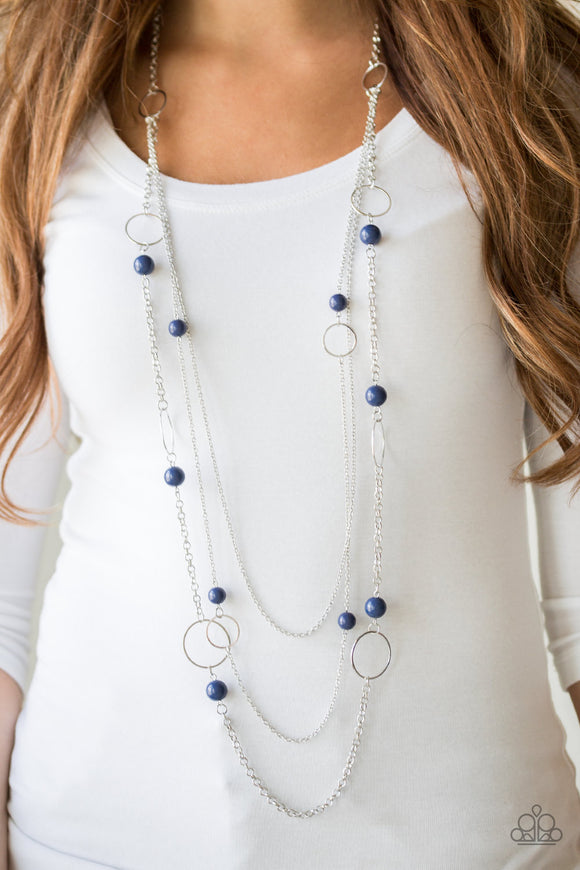 Beachside Babe - Blue - Bead - Necklace - Paparazzi Accessories