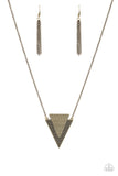 Ancient Arrow - Brass - Necklace - Paparazzi Accessories