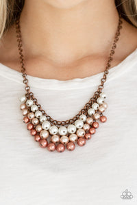 Run For The HEELS! - Copper Pearl - Necklace - Paparazzi Accessories