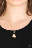 Tell Me A Love Story - Gold - White - Moonstone - Necklace - Paparazzi Accessories