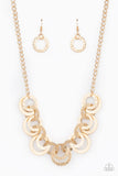 Treasure Tease - Gold - Hammered - Necklace - Paparazzi Accessories