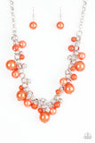 The Upstater - Orange - Pearl - Necklace - Paparazzi Accessories
